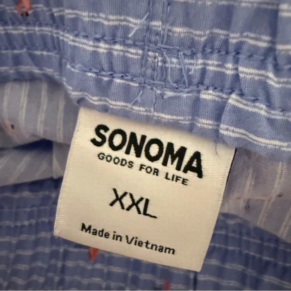 Sonoma Mens Size XXL pajama Sleep lounge Pants flamingos blue NWT